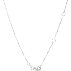 Round Diamond in Graduated Sizes Necklace, 18K White Gold Clearance