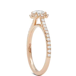 De Beers Forevermark Round Halo Diamond Ring, 18K Yellow Gold Sale