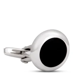 Round Onyx Cufflinks, Sterling Silver Online