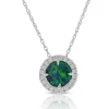 Round Opal Doublet & Diamond Necklace 14K Discount