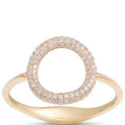 Round Open Center Diamond Ring, 14K Yellow Gold Size 7 Online