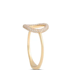Round Open Center Diamond Ring, 14K Yellow Gold Size 7 Online