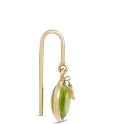 Round Peridot Earrings, 14K Yellow Gold Discount