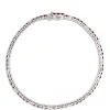 Round Ruby and Diamond Bracelet, 14K White Gold New