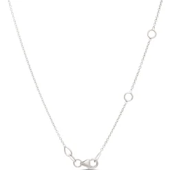 Round Sapphire and Diamond Necklace, ½ Carat, 18K White Gold Outlet