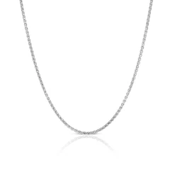 Round Wheat Chain in Silver, 18" New