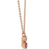 Ruby and Diamond Pendant, 14K Rose Gold Outlet