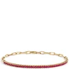 Ruby and Paperclip Link Bracelet, 14K Yellow Gold Best