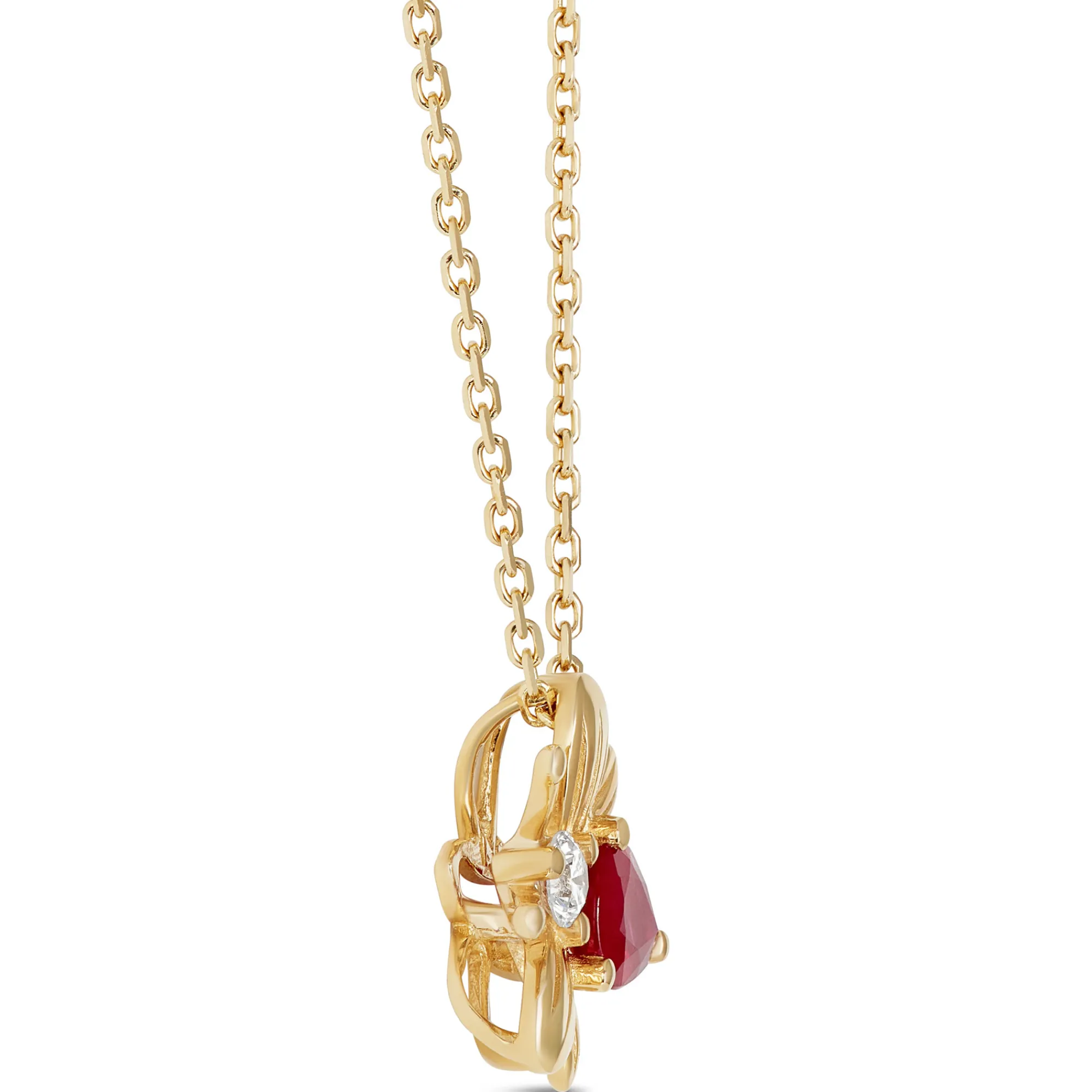 Ruby Bumble Bee Pendant, 14K Yellow Gold Outlet