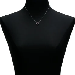 Ruby & Diamond Heart Pendant 14K