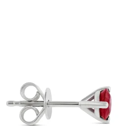 Ruby Martini Studs, 14K White Gold Outlet