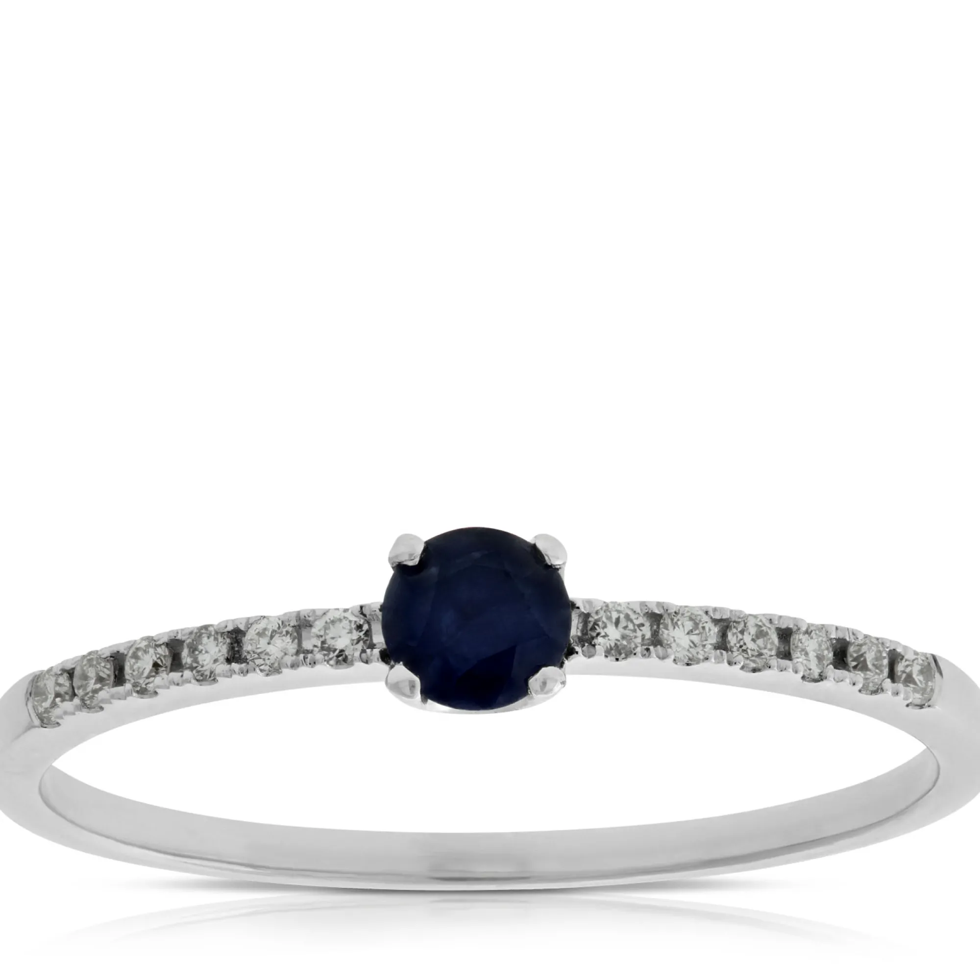 Sapphire & Diamond Band 14K Sale