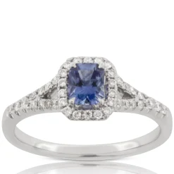 Sapphire & Diamond Ring 14K