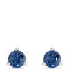 Sapphire Stud Earrings, 14K White Gold New