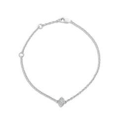 Seven-Inch Marquise Diamond Bracelet, 14K White Gold Clearance