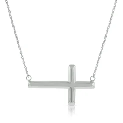 Sideways Cross Necklace 14K Best