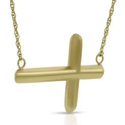 Sideways Cross Necklace 14K Discount
