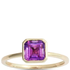 Square Bezel Set Amethyst Ring, 14K Best