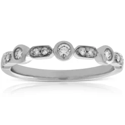 Stackable Geometric Diamond Band, 1/10 cttw Online