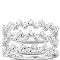 Stacked Zig Zag Diamond Bands, 14K White Gold Sale