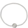 Stretchy Engravable Bead Bracelet, Sterling Silver Sale