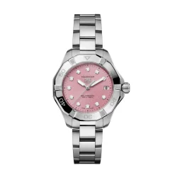 TAG Heuer Aquaracer Professional 200 Solargraph Pink Dial Watch, 34mm New