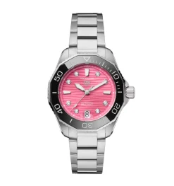 TAG Heuer Aquaracer Professional 300 Date Pink Dial, 36mm Clearance