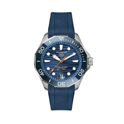 TAG Heuer Aquaracer Professional 300 Blue Dial Blue Rubber Strap Watch, 42mm Online