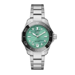 TAG Heuer Aquaracer Professional 300 Watch Turquoise Diamond-Set Dial Steel Bracelet, 36mm Online