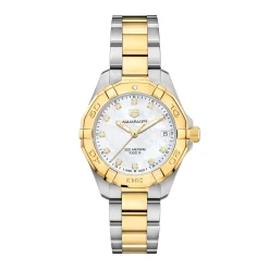 TAG Heuer Aquaracer Quartz Ladies Mother of Pearl Steel & Yellow Gold Plated Watch, 32mm Best