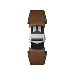 TAG Heuer Calibre E5 Brown Leather and Rubber Strap, 45mm Sale