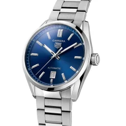 TAG Heuer Carrera Calibre 5 Auto Blue Steel Watch, 39mm New