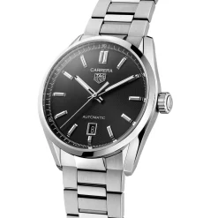 TAG Heuer Carrera Calibre 5 Auto Black Steel Watch, 39mm Sale