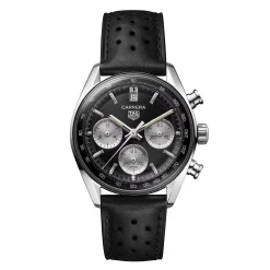 TAG Heuer Carrera Chronograph Watch Steel Case Black Dial, 39mm Online