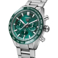 TAG Heuer Carrera Chronograph Green Dial Watch, 44mm Sale