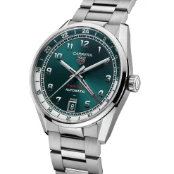 TAG Heuer Carrera Date Twin-Time Green Dial Watch, 41mm Best