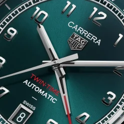 TAG Heuer Carrera Date Twin-Time Green Dial Watch, 41mm Best