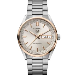 TAG Heuer Carrera Day-Date Beige Dial Watch, 41mm Outlet