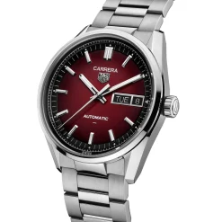 TAG Heuer Carrera Day-Date Red Dial Watch, 41mm Hot