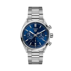 TAG Heuer Carrera Heuer 02 Automatic Mens Blue Steel Chronograph Watch Discount