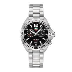 TAG Heuer Formula 1 Quartz Mens Black Steel Alarm Watch, 41mm Sale