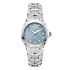 TAG Heuer Link Quartz Ladies Grey Blue Steel Watch