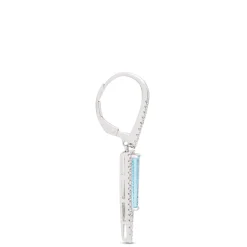 Tapered Blue Topaz Drop Earrings Clearance
