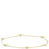 Ten-Inch Adjustable Puffed Hear Bracelet, 14K Yellow Gold Outlet