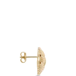 Toscano Basket Weave Button Studs, 14K Yellow Gold Online