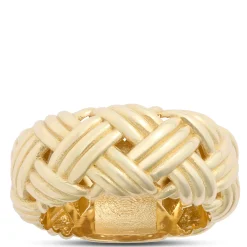 Toscano Basket Weave Ring, 14K Yellow Gold, Size 7.0 Discount