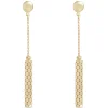 Toscano Beaded Cylinder Dangle Earrings, 14K Yellow Gold Sale