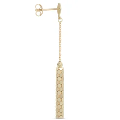 Toscano Beaded Cylinder Dangle Earrings, 14K Yellow Gold Sale