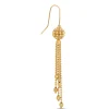 Toscano Beaded Dangle Earrings With Tassels, 14K Yellow Gold Hot