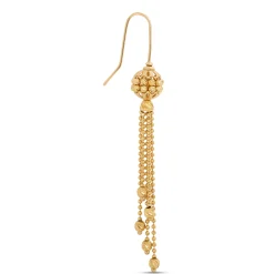 Toscano Beaded Dangle Earrings With Tassels, 14K Yellow Gold Hot